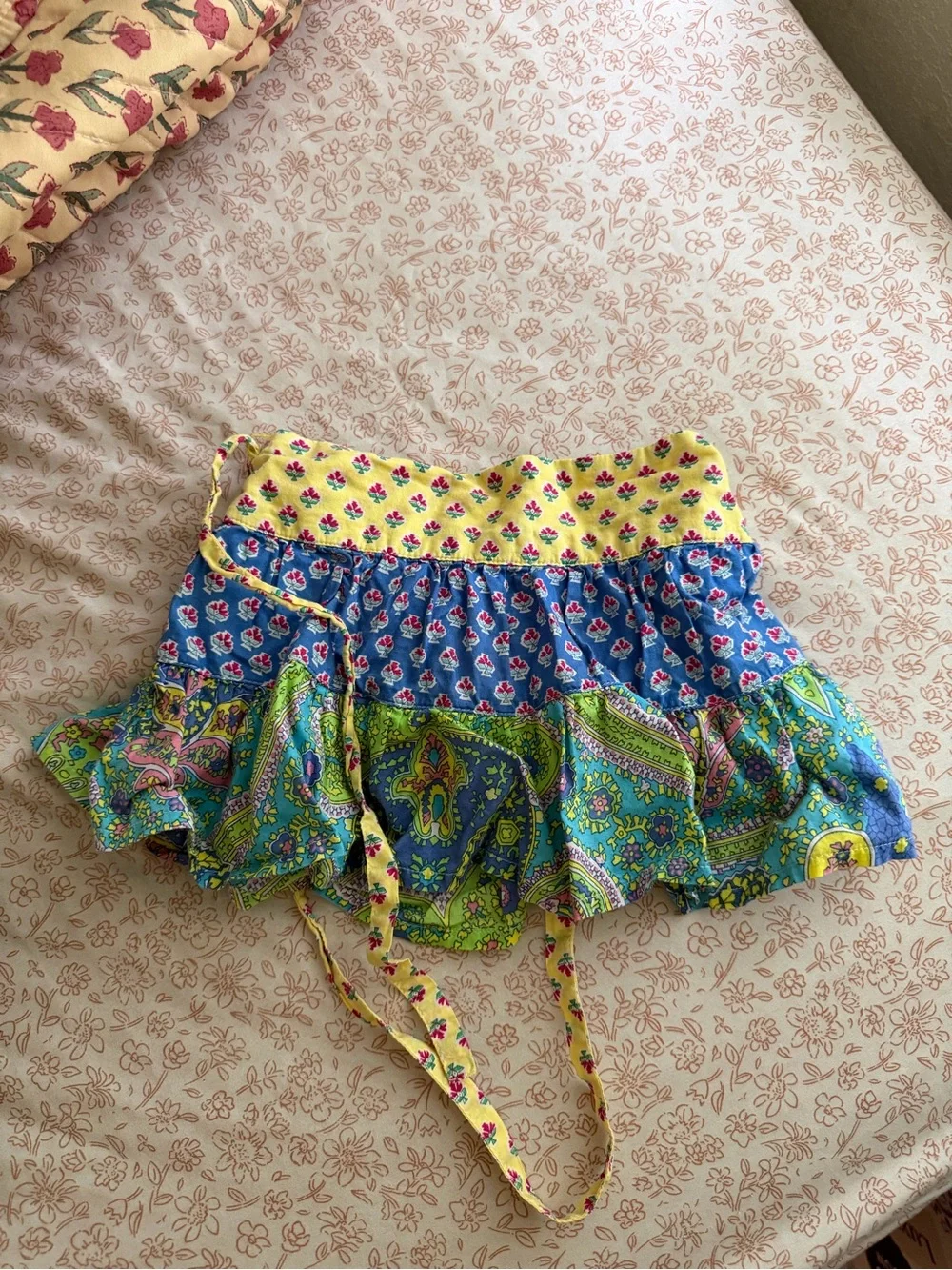 Ralph Lauren Girls Multicolor Floral & Paisley Tiered Skirt